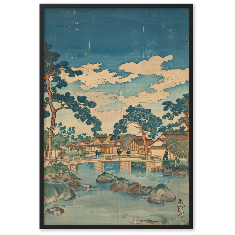 "old village" Framed matte paper poster