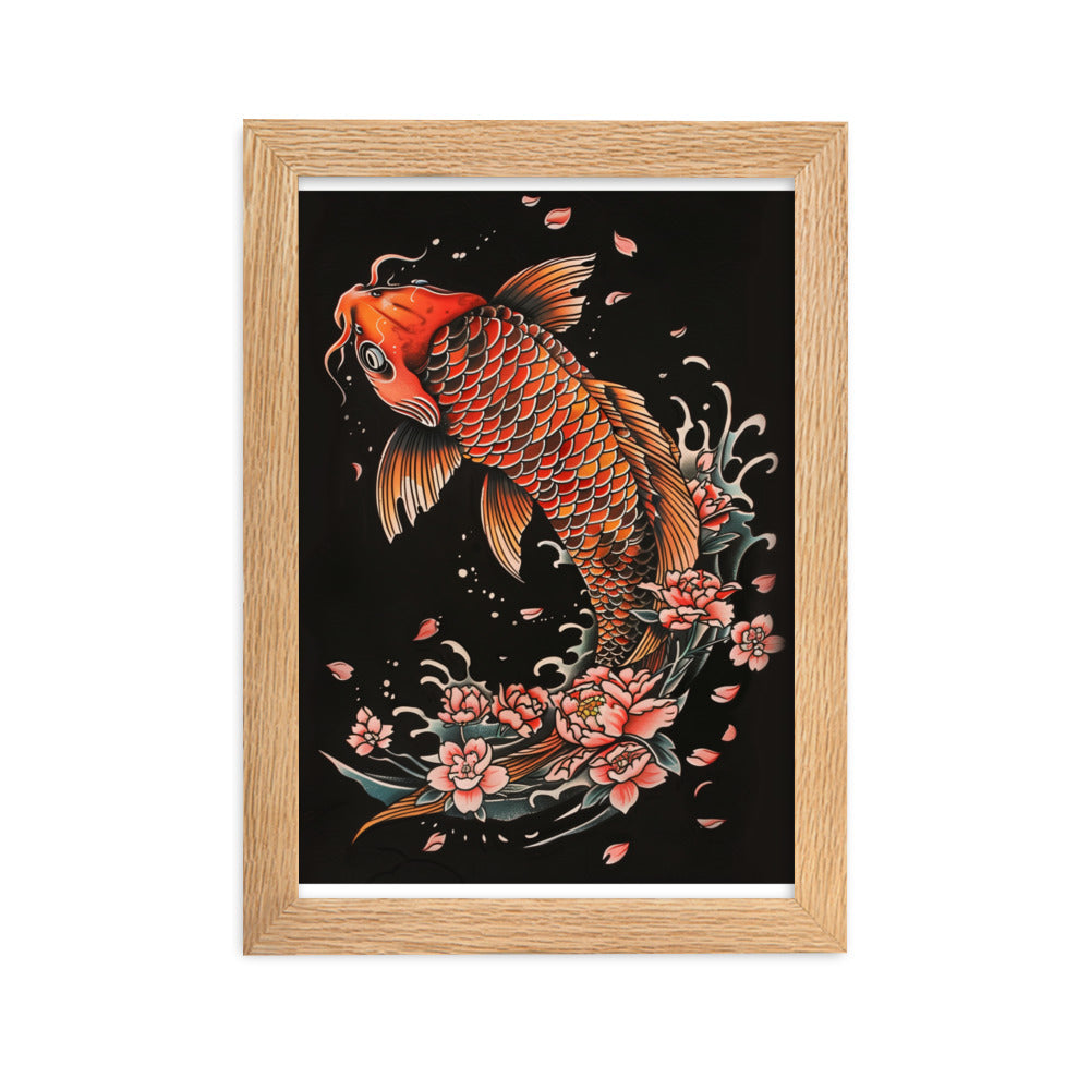 "carp" Framed matte paper poster