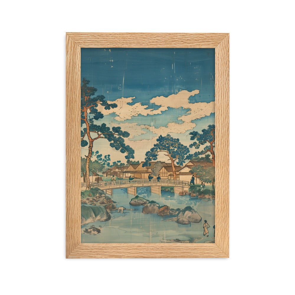 "old village" Framed matte paper poster