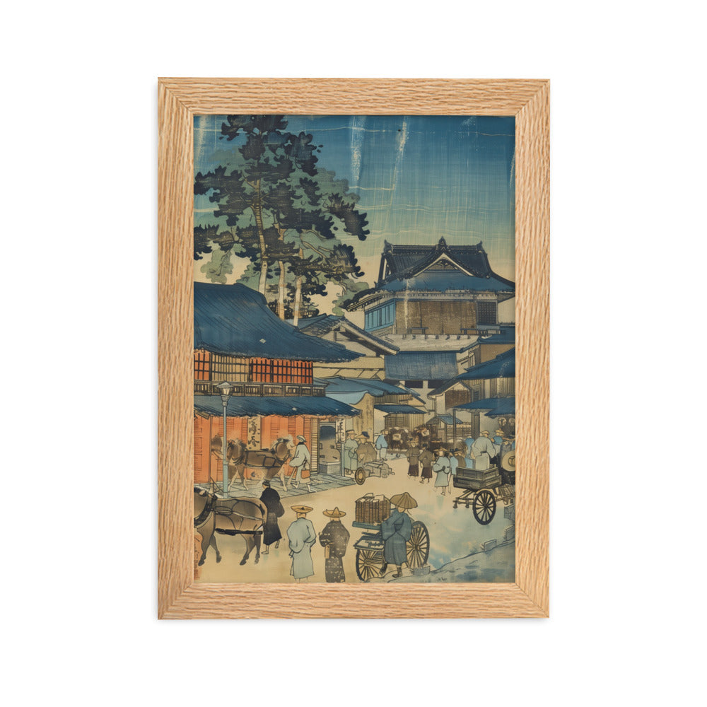 "old village" Framed matte paper poster