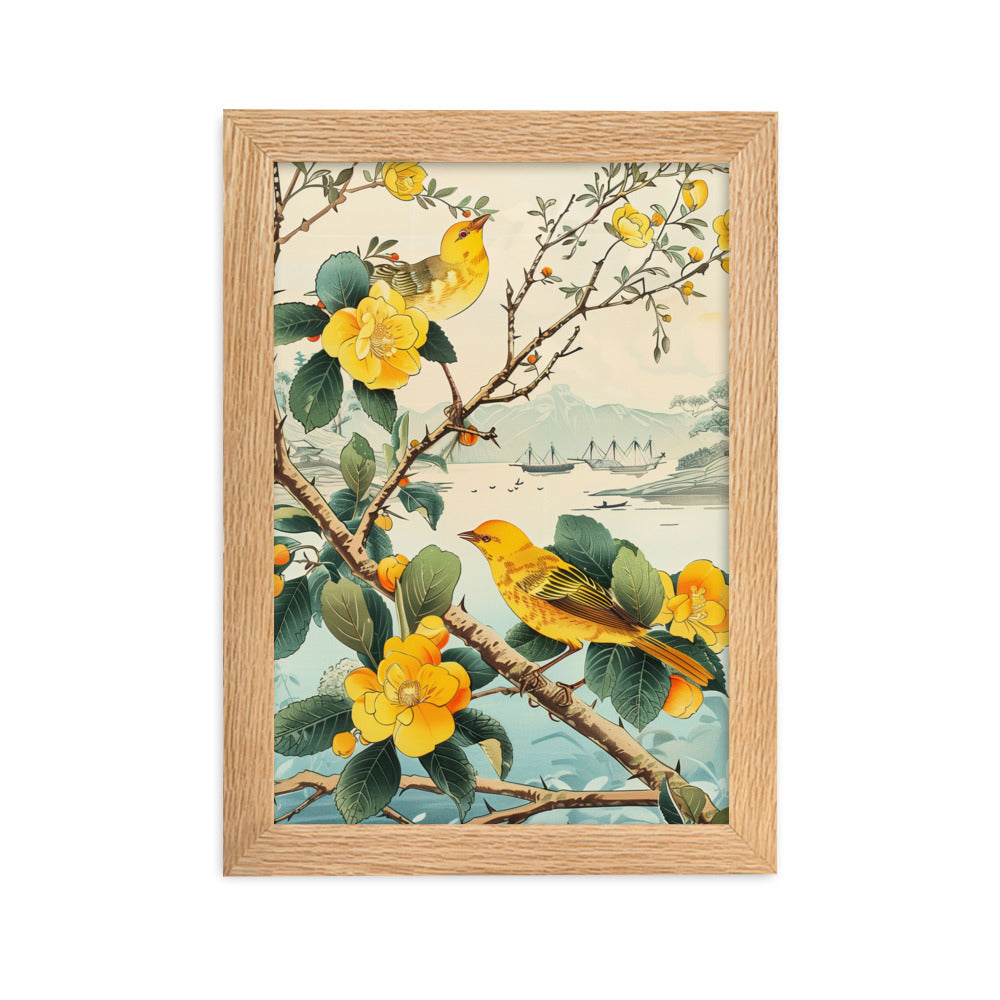 "birds" Framed matte paper poster