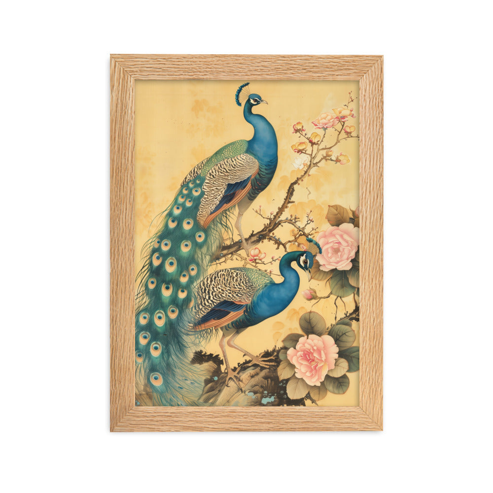 "peacock" Framed matte paper poster