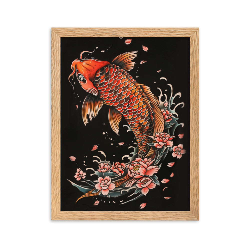 "carp" Framed matte paper poster