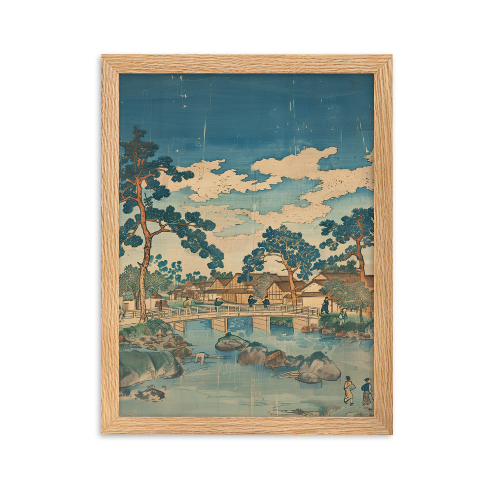"old village" Framed matte paper poster
