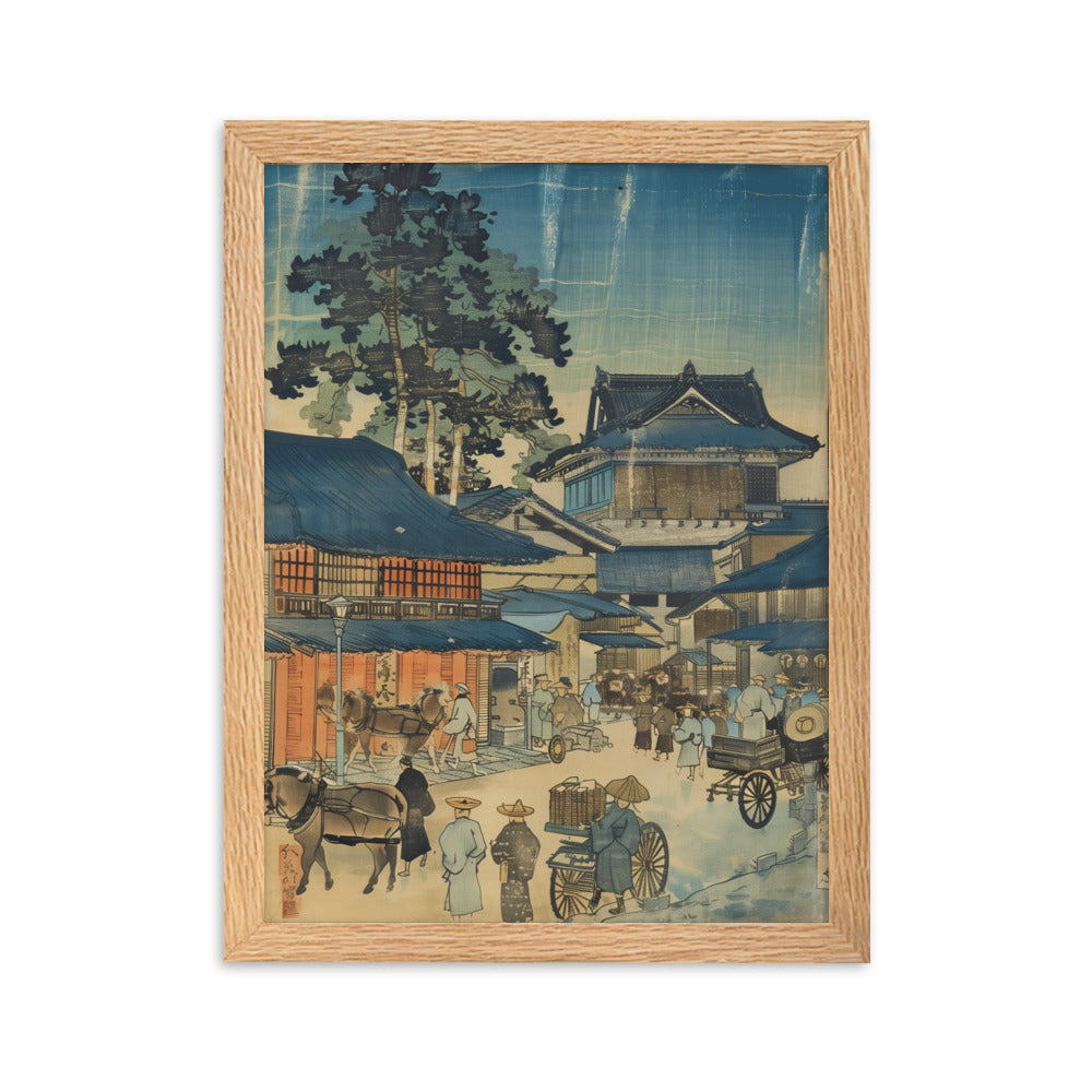 "old village" Framed matte paper poster