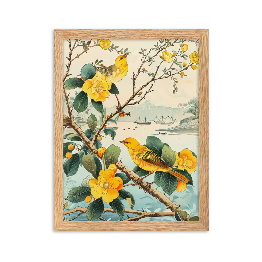 "birds" Framed matte paper poster