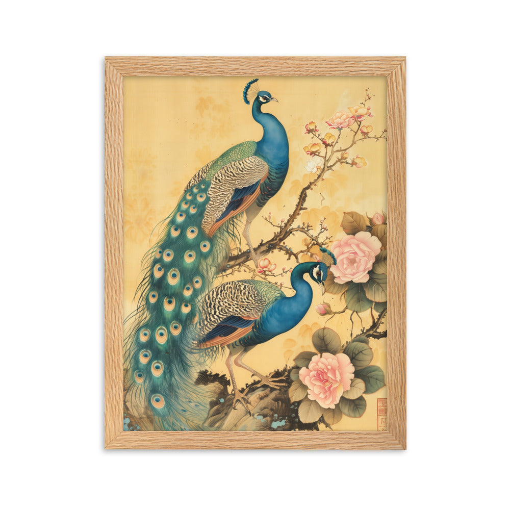 "peacock" Framed matte paper poster