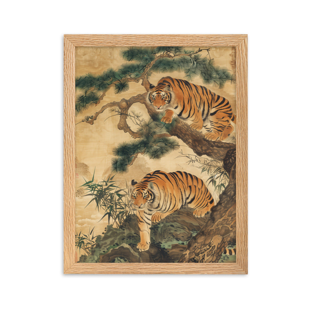 "tiger" Framed matte paper poster