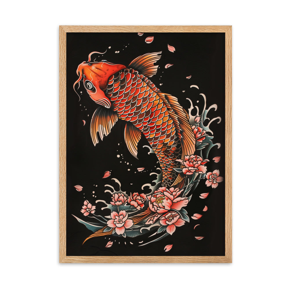 "carp" Framed matte paper poster