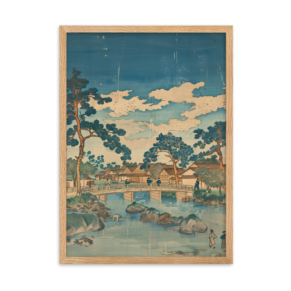 "old village" Framed matte paper poster