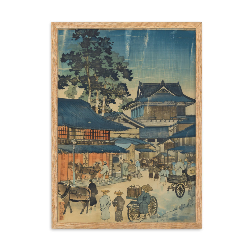 "old village" Framed matte paper poster
