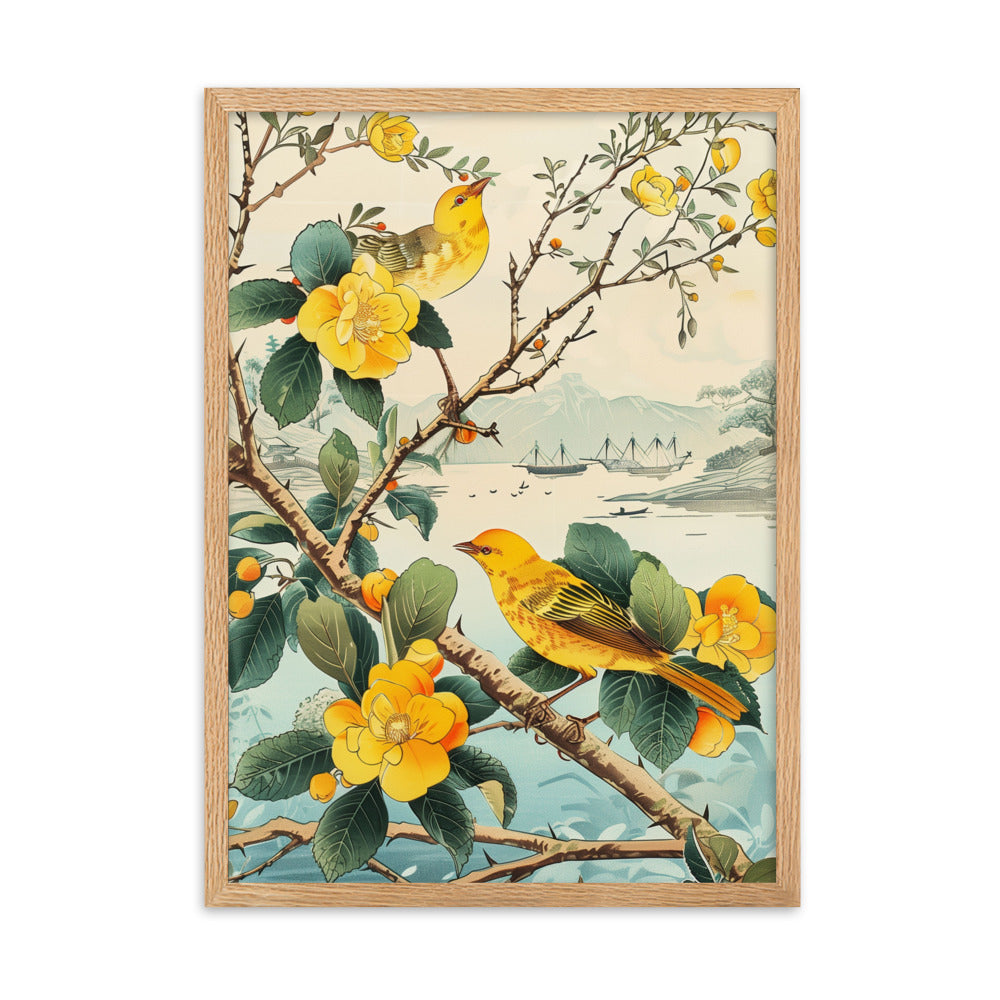 "birds" Framed matte paper poster