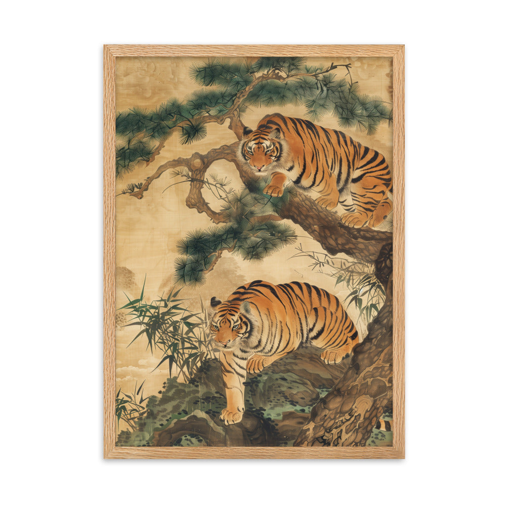 "tiger" Framed matte paper poster