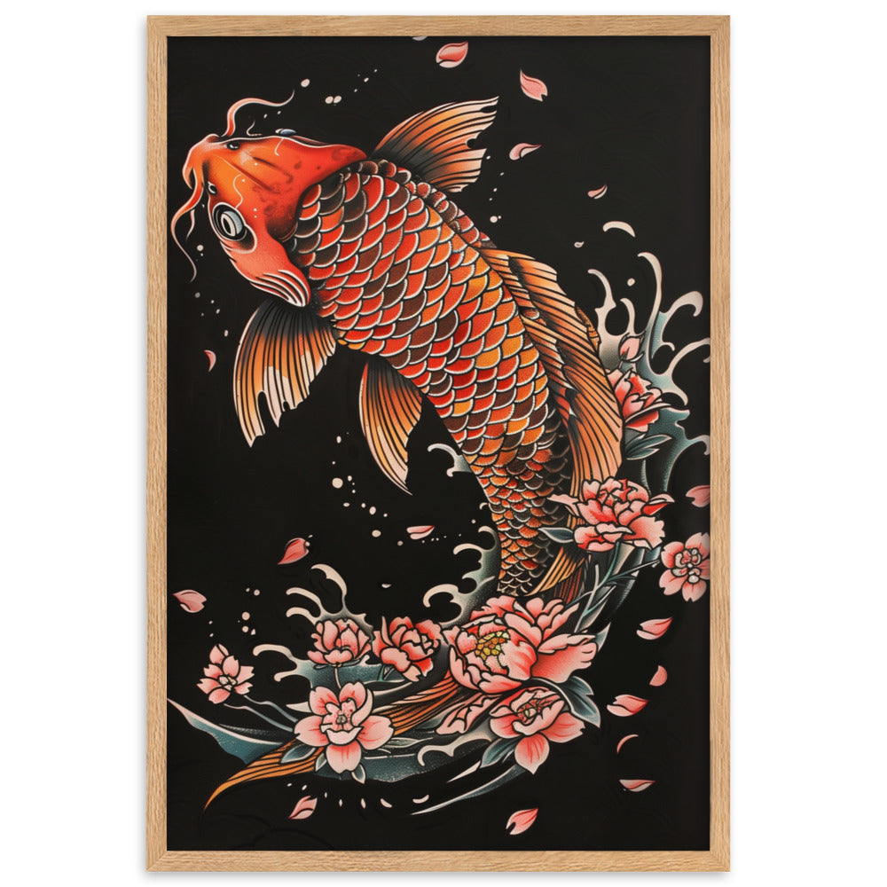 "carp" Framed matte paper poster