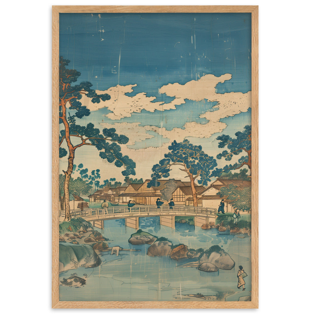 "old village" Framed matte paper poster