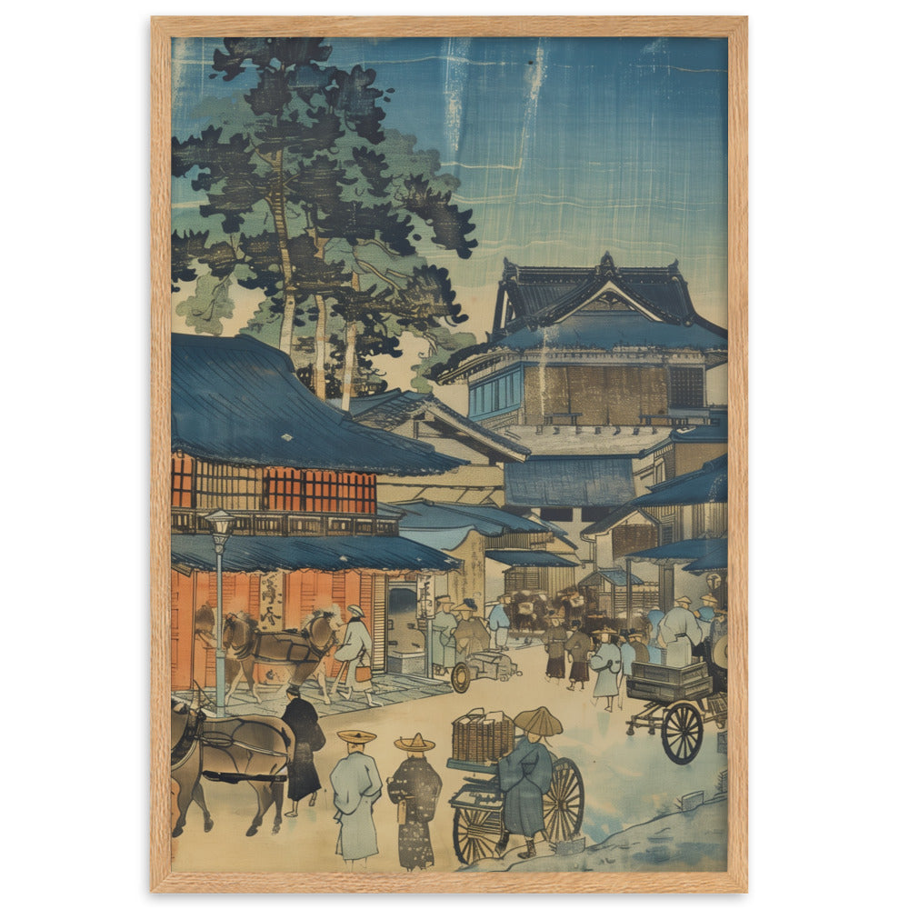 "old village" Framed matte paper poster