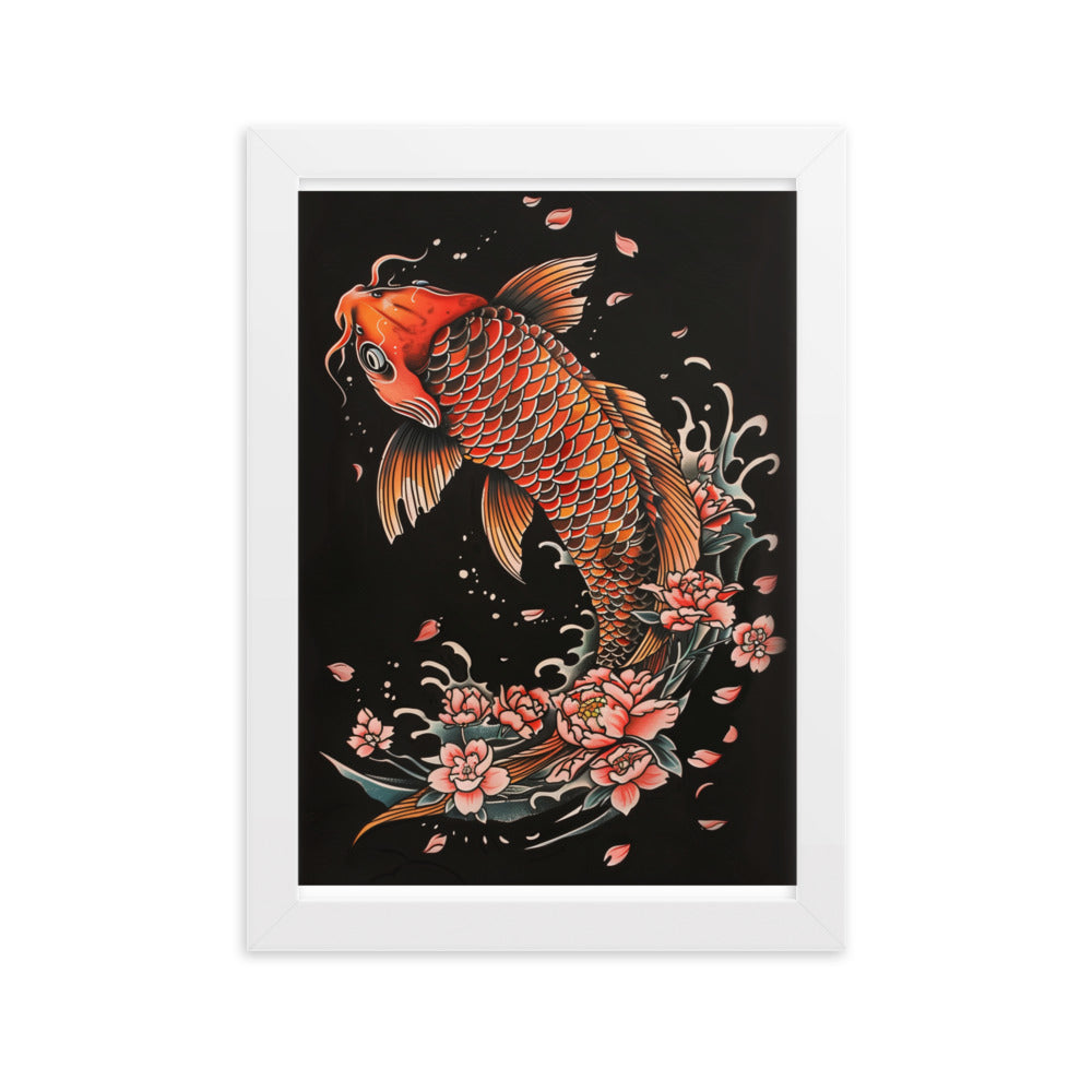 "carp" Framed matte paper poster
