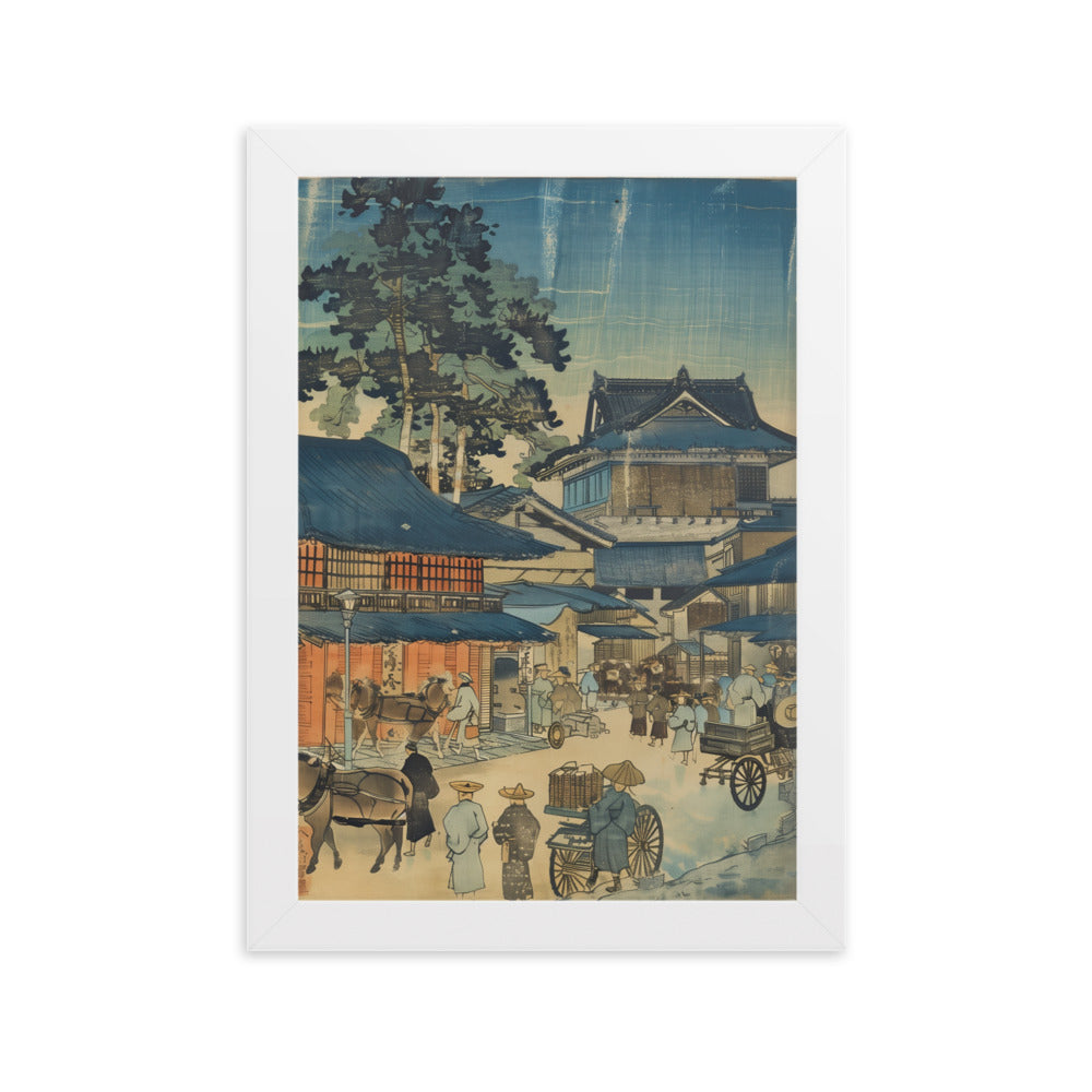 "old village" Framed matte paper poster