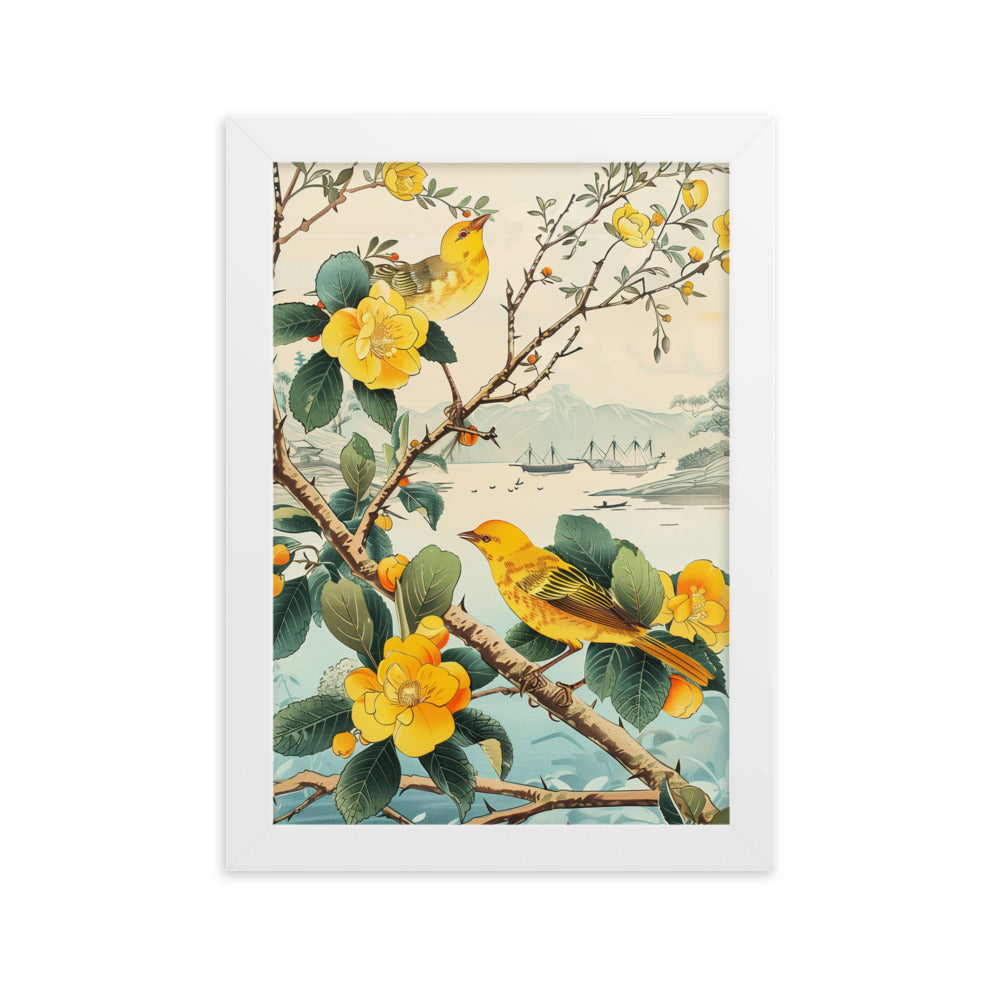 "birds" Framed matte paper poster