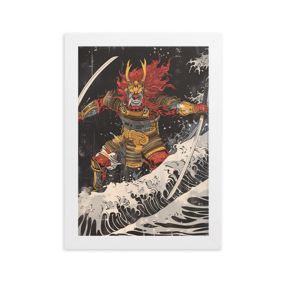 "Oni" Framed matte paper poster