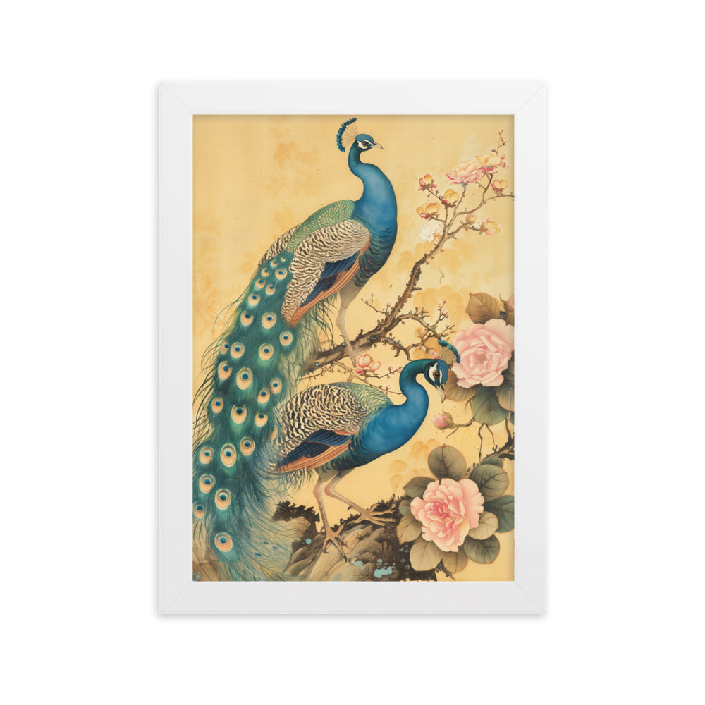 "peacock" Framed matte paper poster