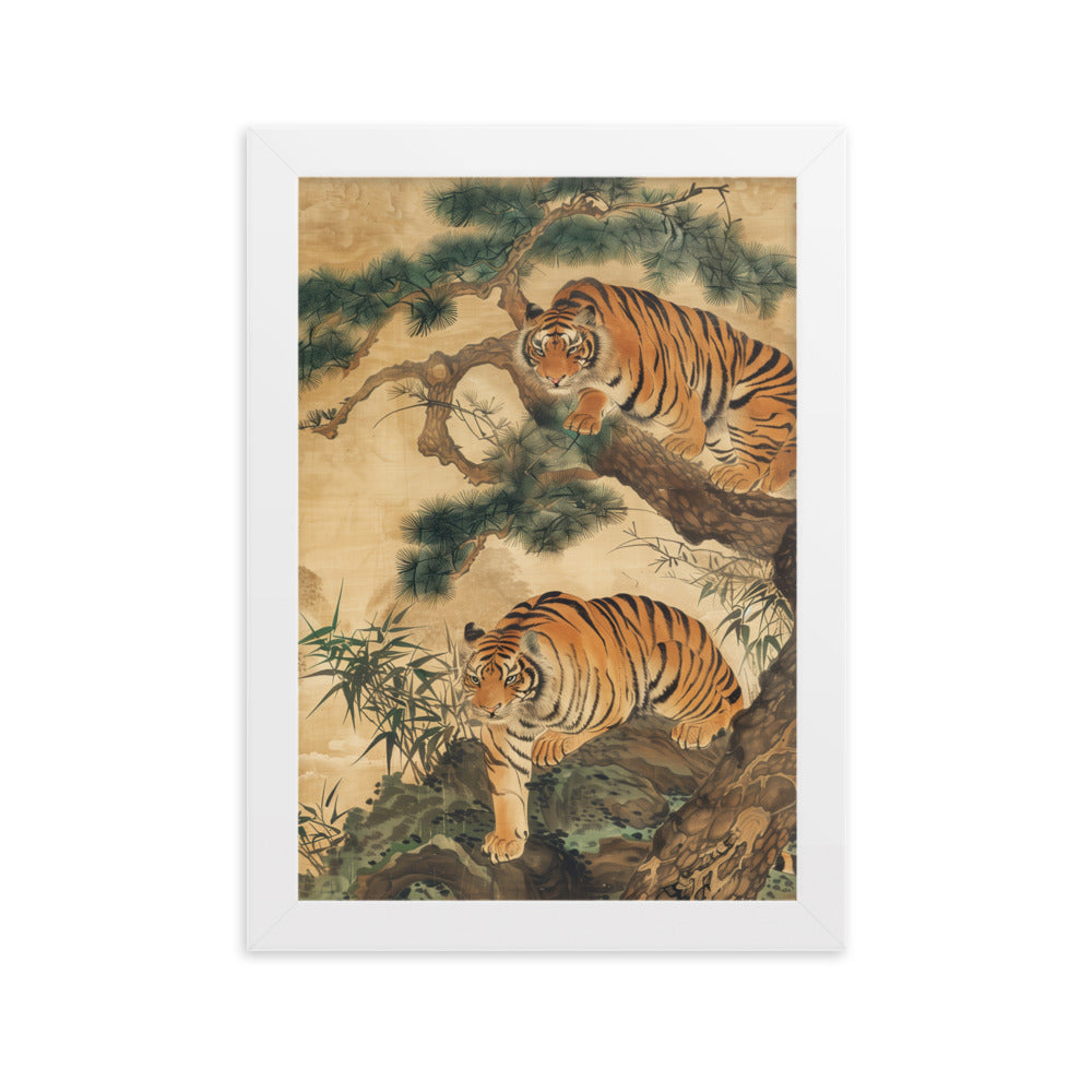 "tiger" Framed matte paper poster
