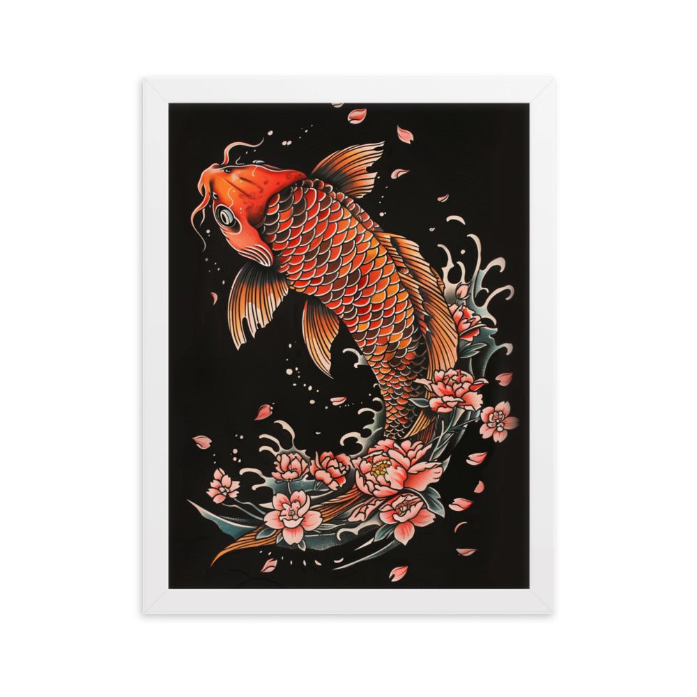 "carp" Framed matte paper poster