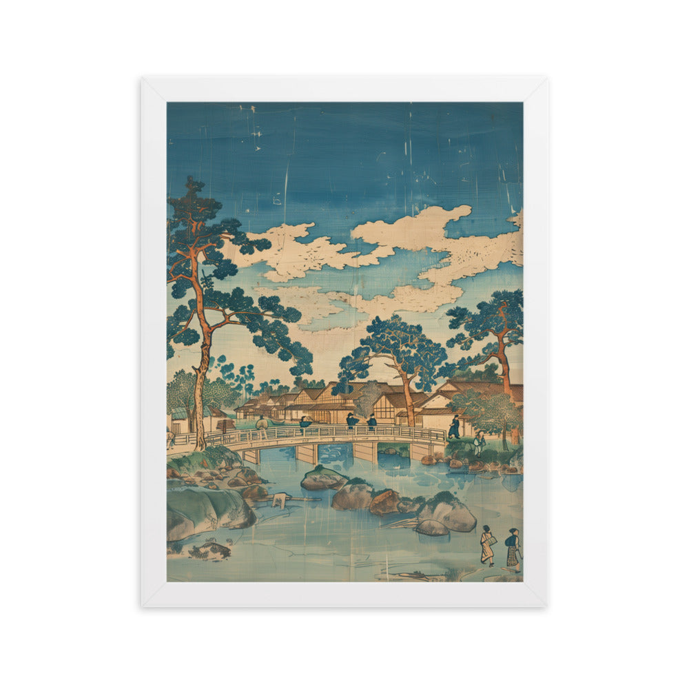 "old village" Framed matte paper poster