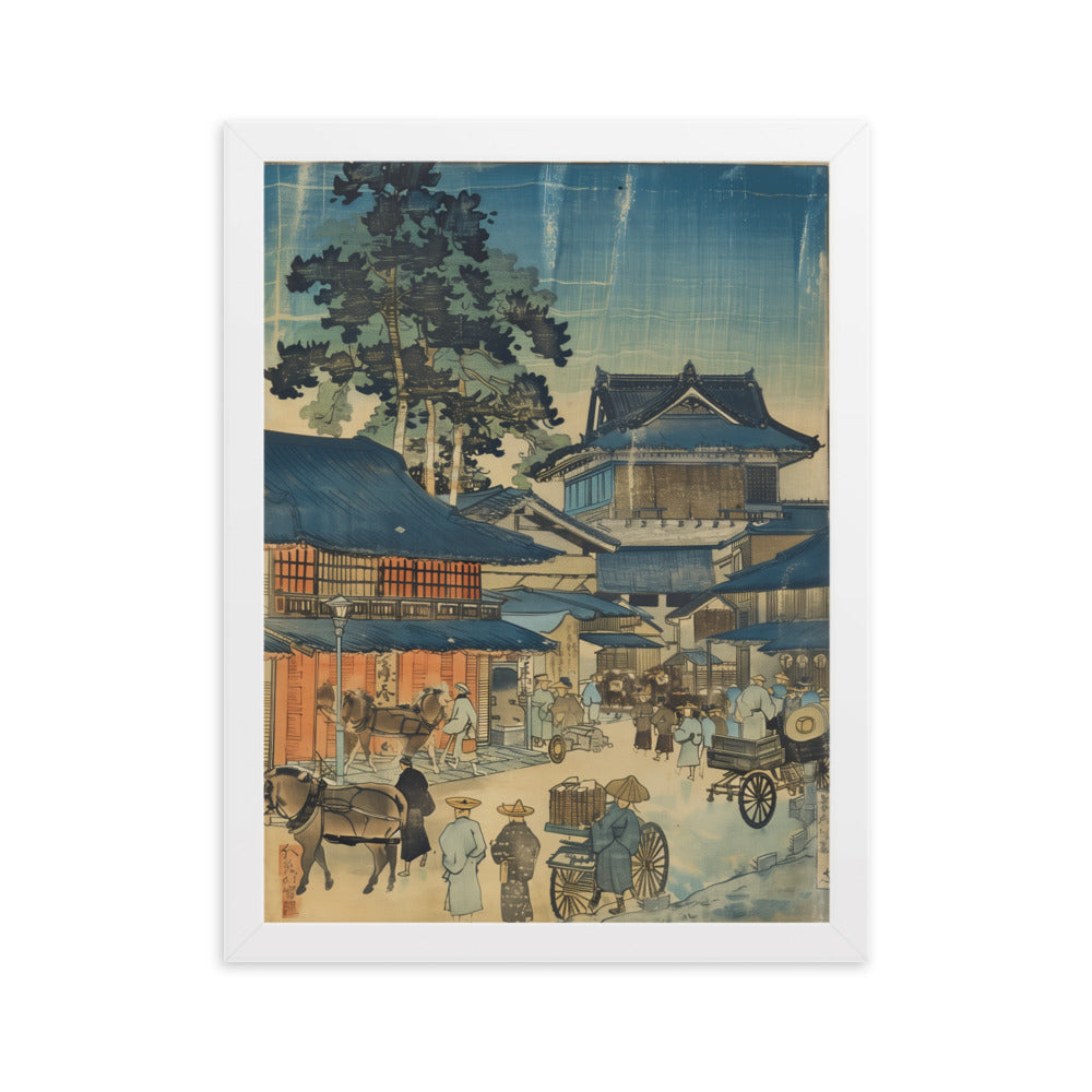"old village" Framed matte paper poster