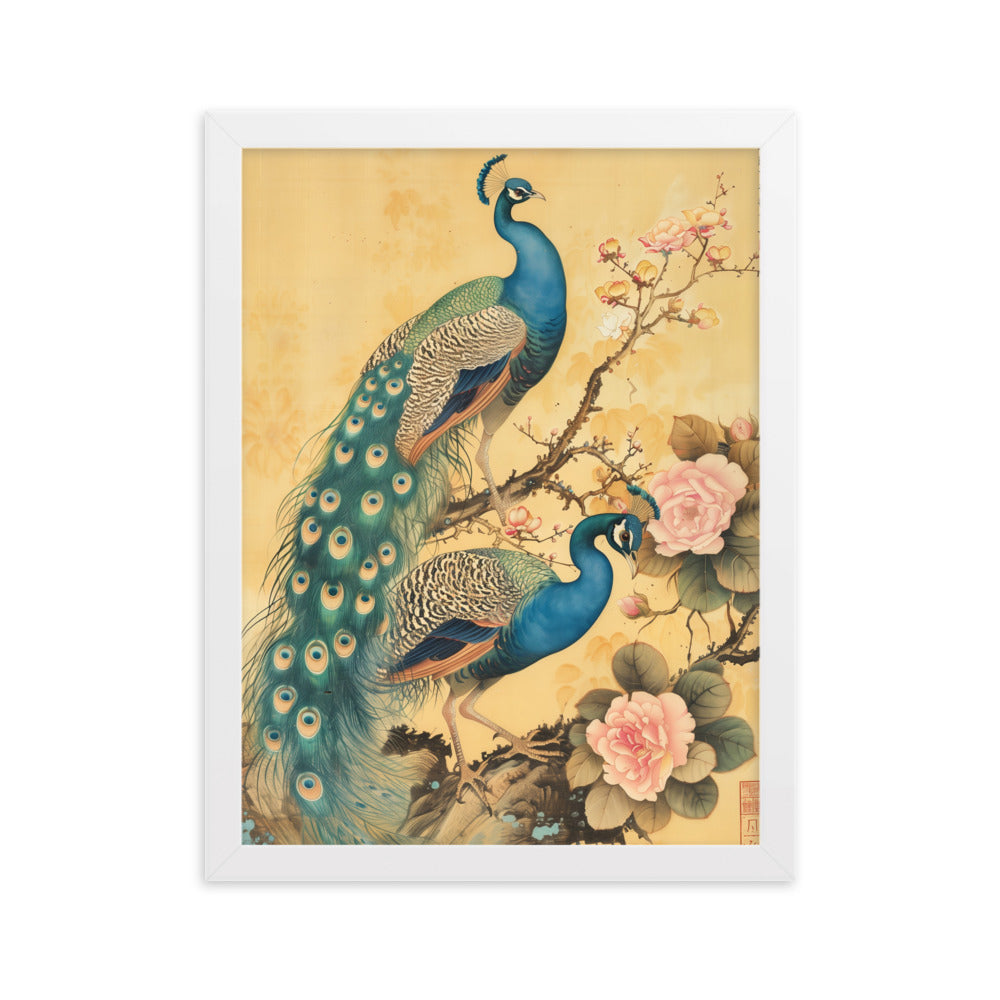 "peacock" Framed matte paper poster
