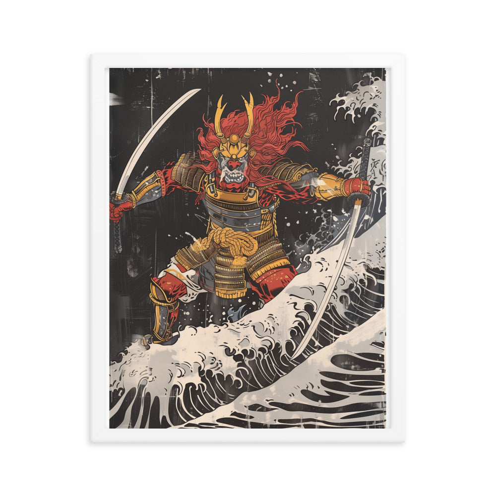 "Oni" Framed matte paper poster