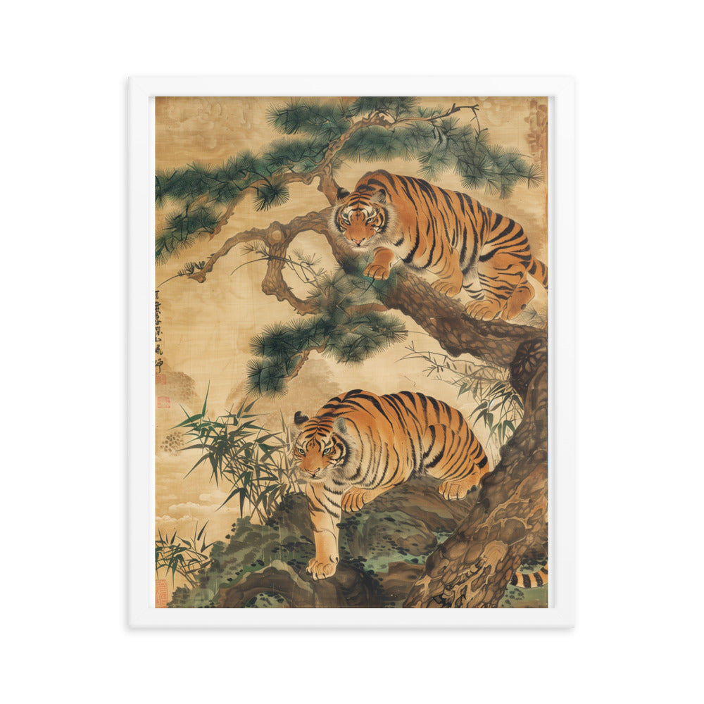 "tiger" Framed matte paper poster