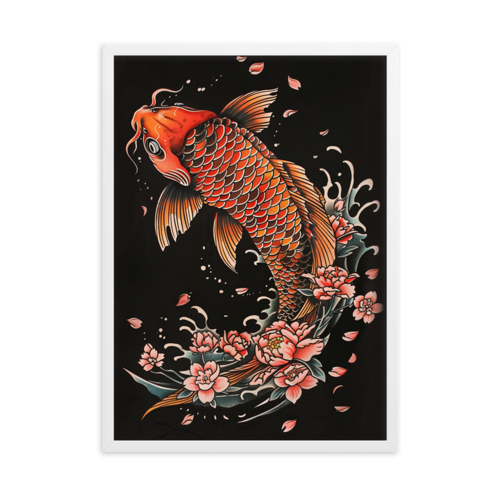 "carp" Framed matte paper poster