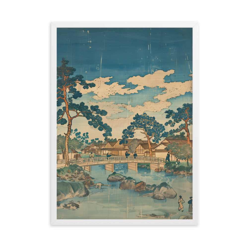 "old village" Framed matte paper poster