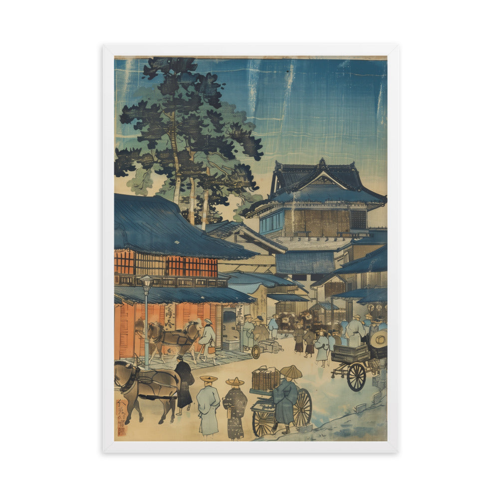 "old village" Framed matte paper poster