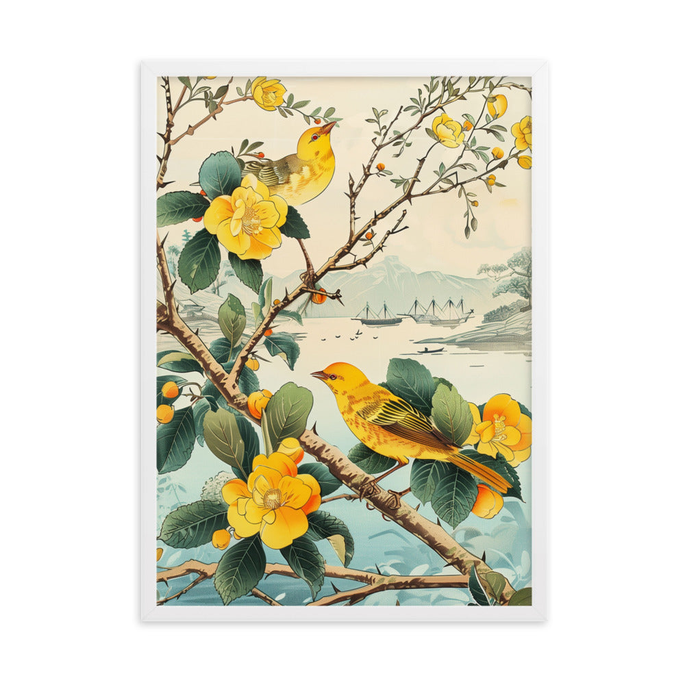 "birds" Framed matte paper poster