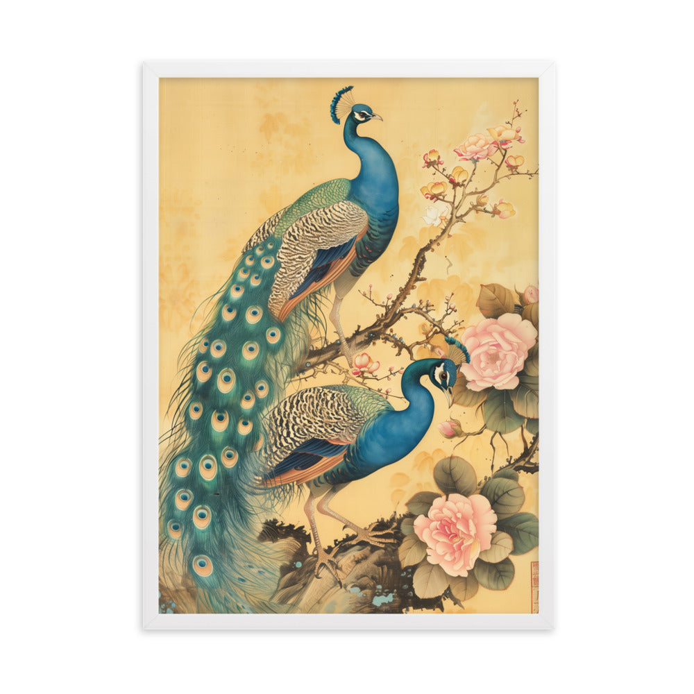 "peacock" Framed matte paper poster