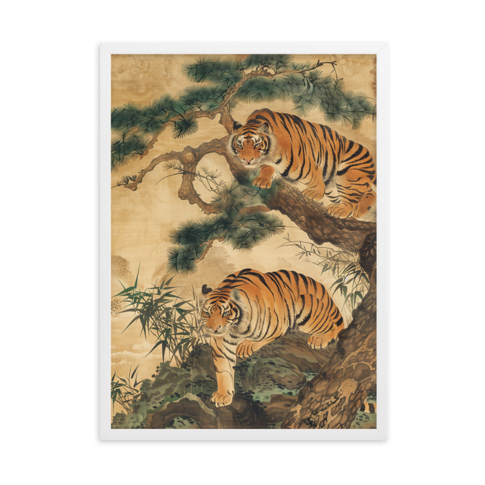 "tiger" Framed matte paper poster