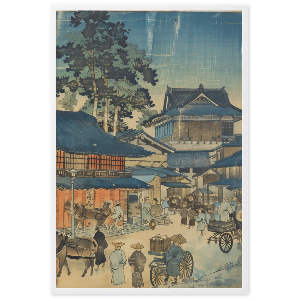 "old village" Framed matte paper poster