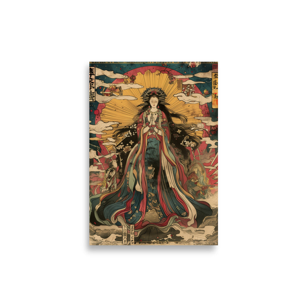 "sun goddess and the women" Matte Paper Poster