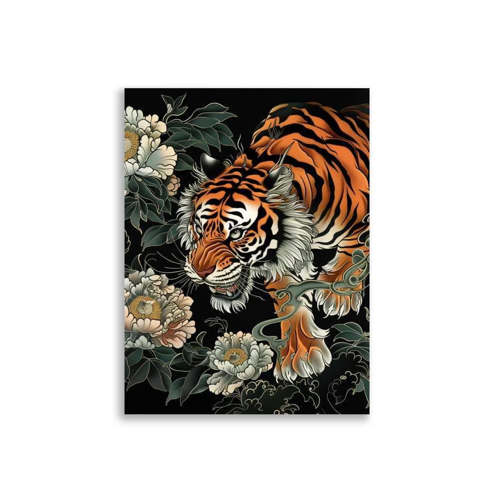 "tiger&peony" Matte Paper Poster