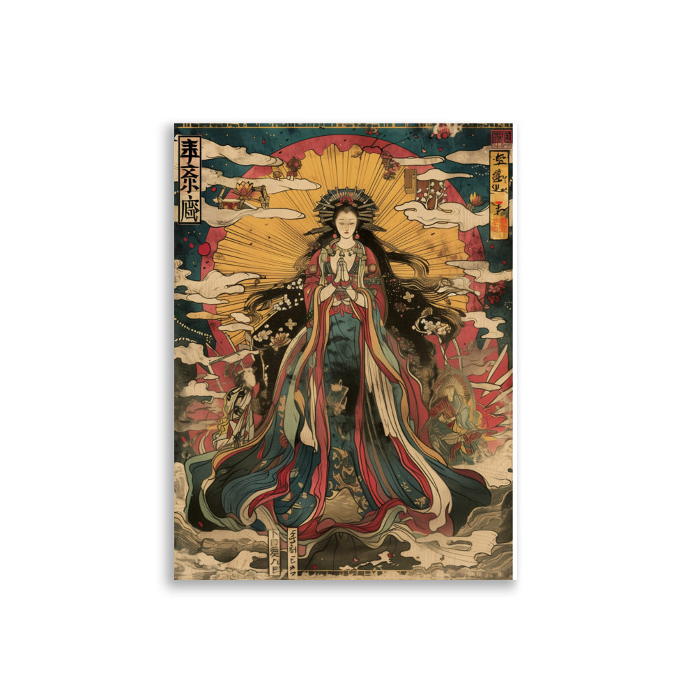 "sun goddess and the women" Matte Paper Poster