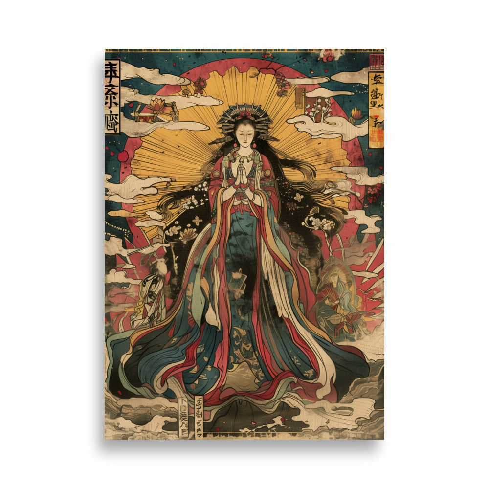"sun goddess and the women" Matte Paper Poster