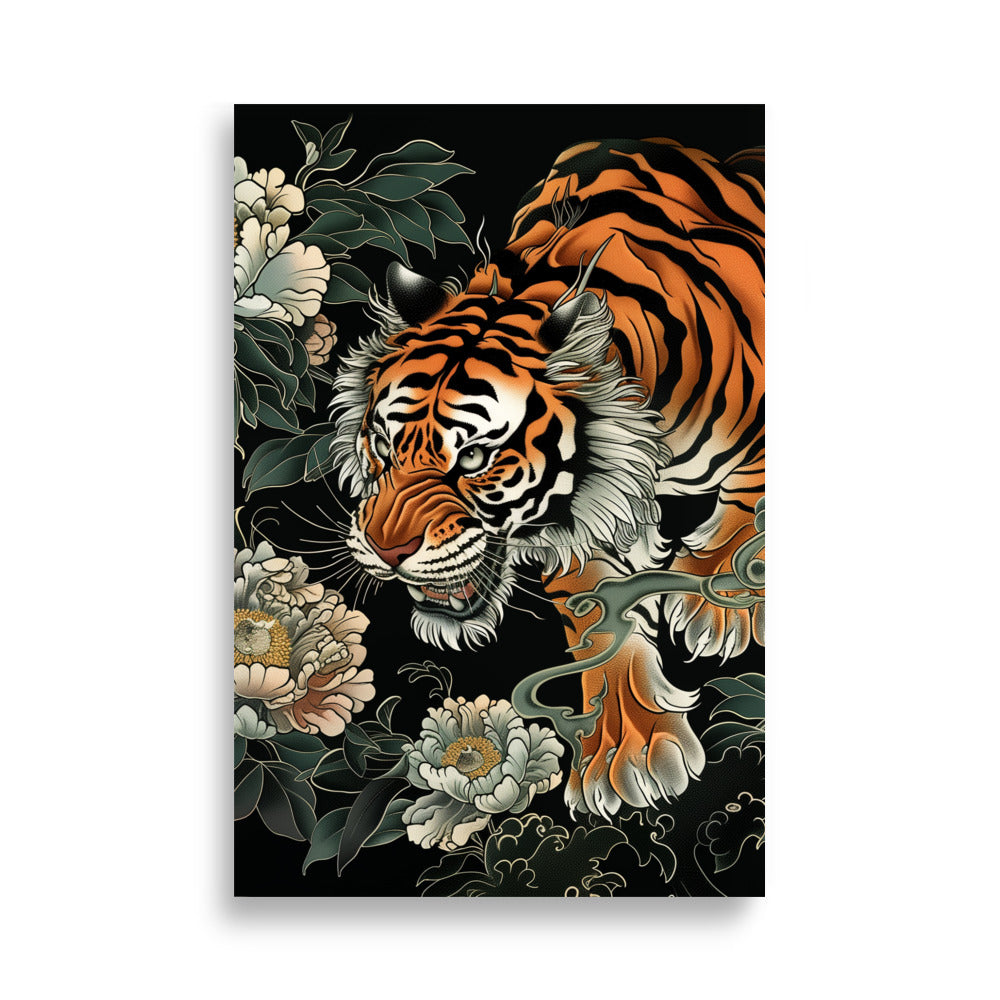 "tiger&peony" Matte Paper Poster