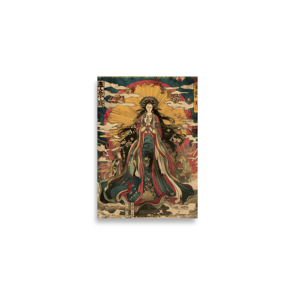 "sun goddess and the women" Matte Paper Poster