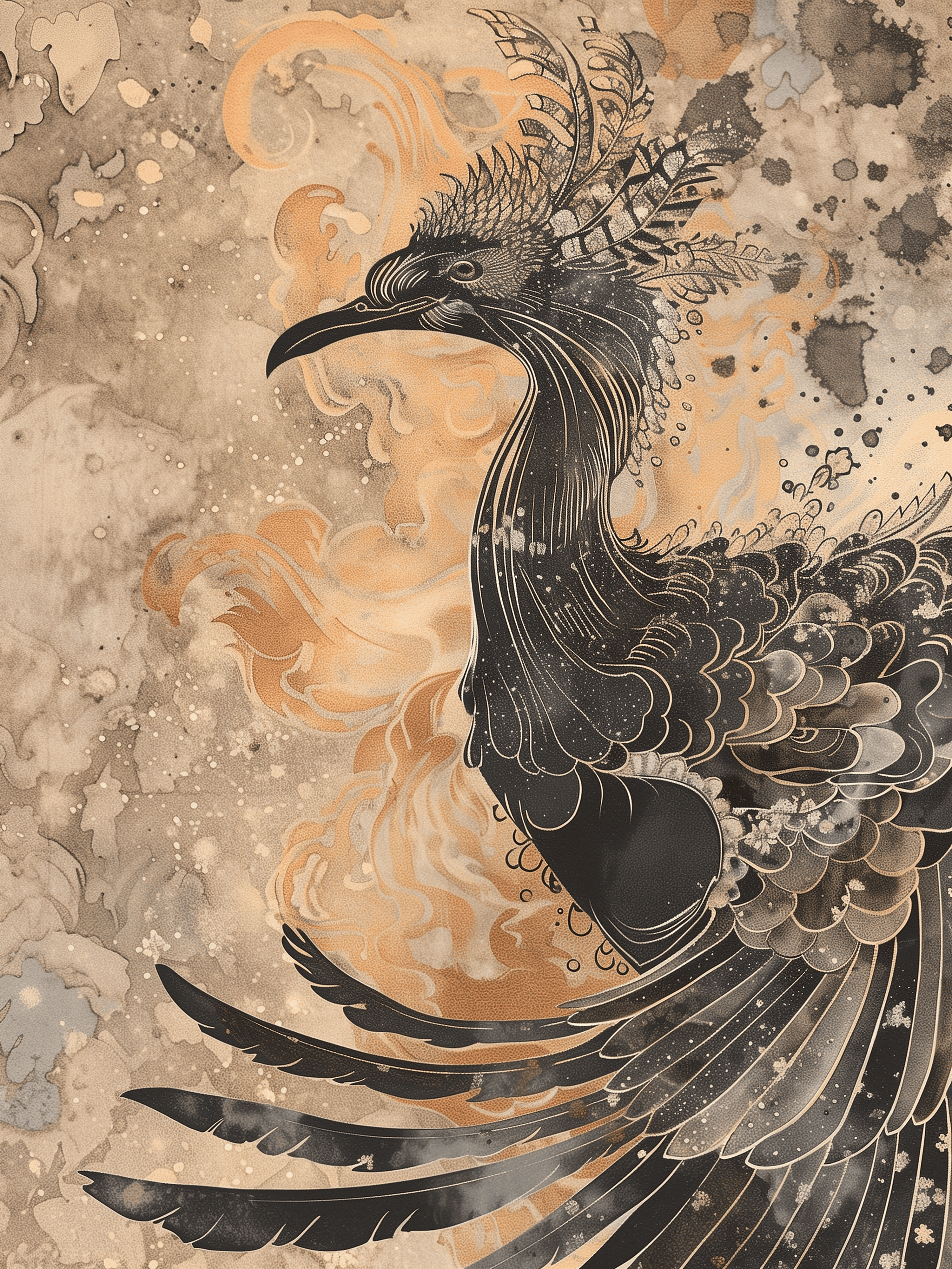 "Ukiyo-e of the Phoenix"